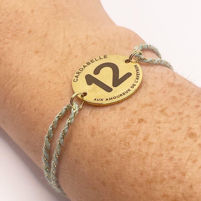 Bracelet 12 Or - Vert Pailleté